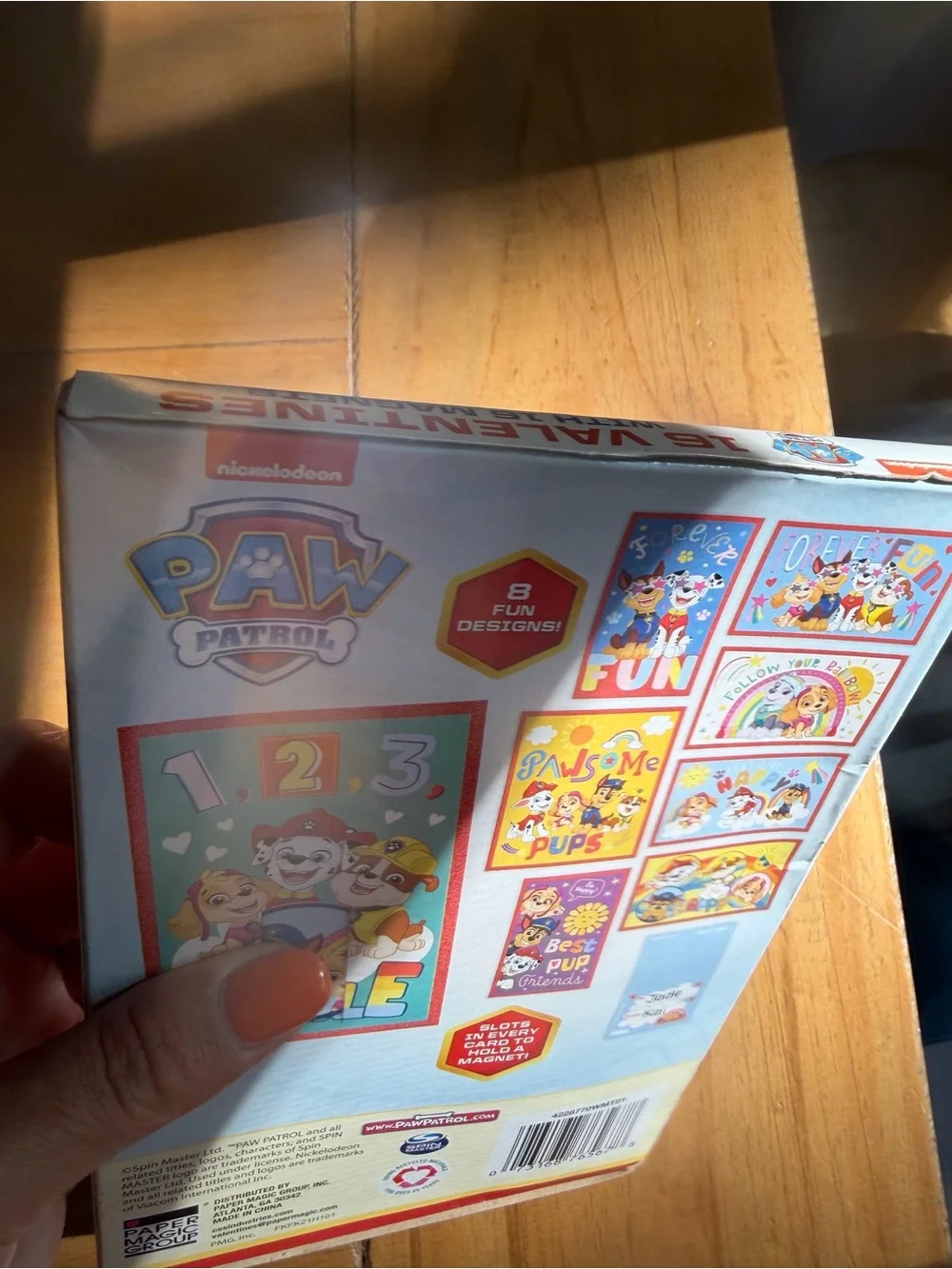 Paw Patrol paper Valentines Pack with magnets NEW IN BOX